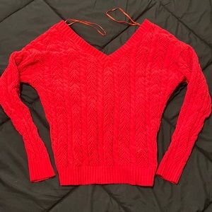COPY - JESSICA SIMPSON RED KNIT LONG SLEEVE